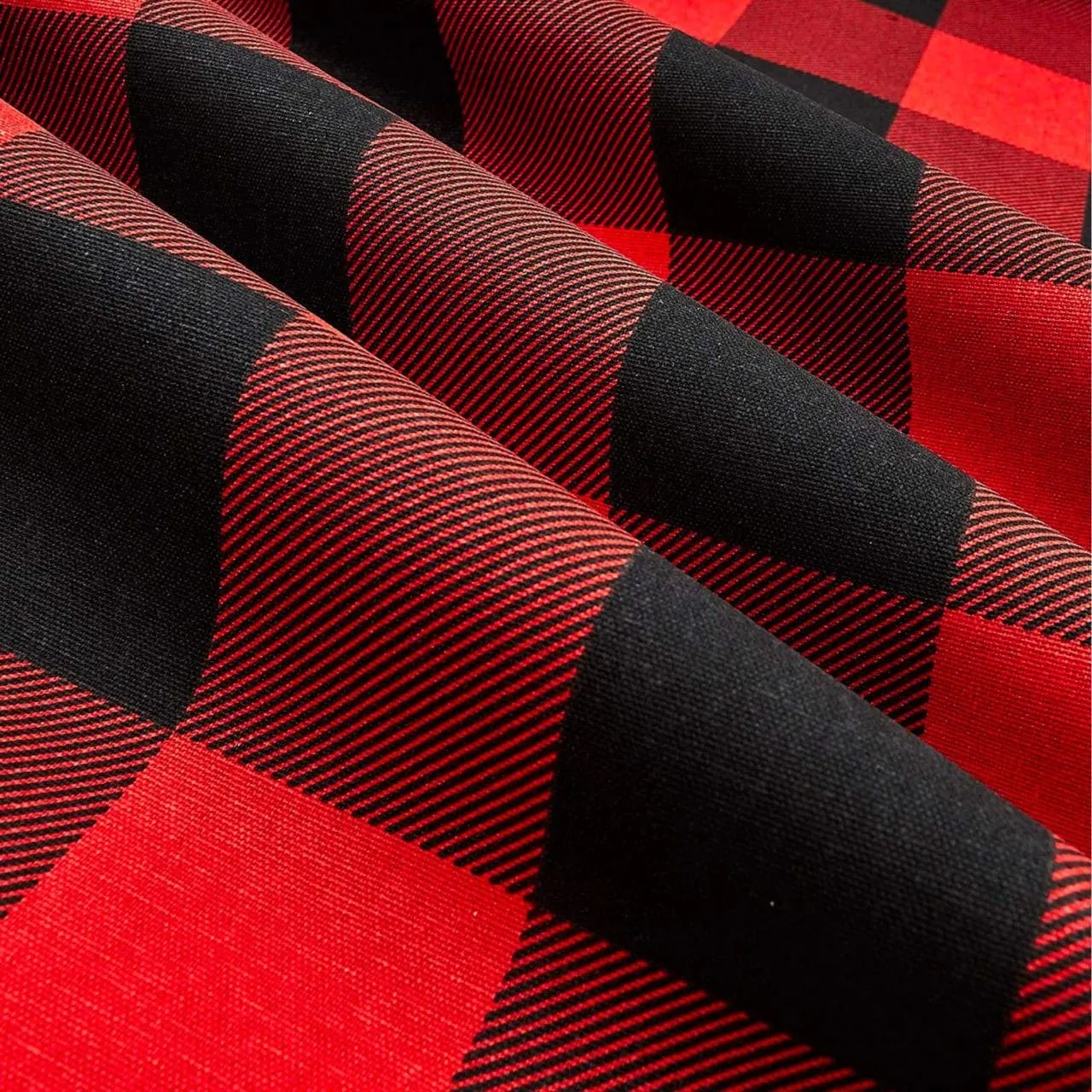 Black Minky Plaid Drifter Dog Bed