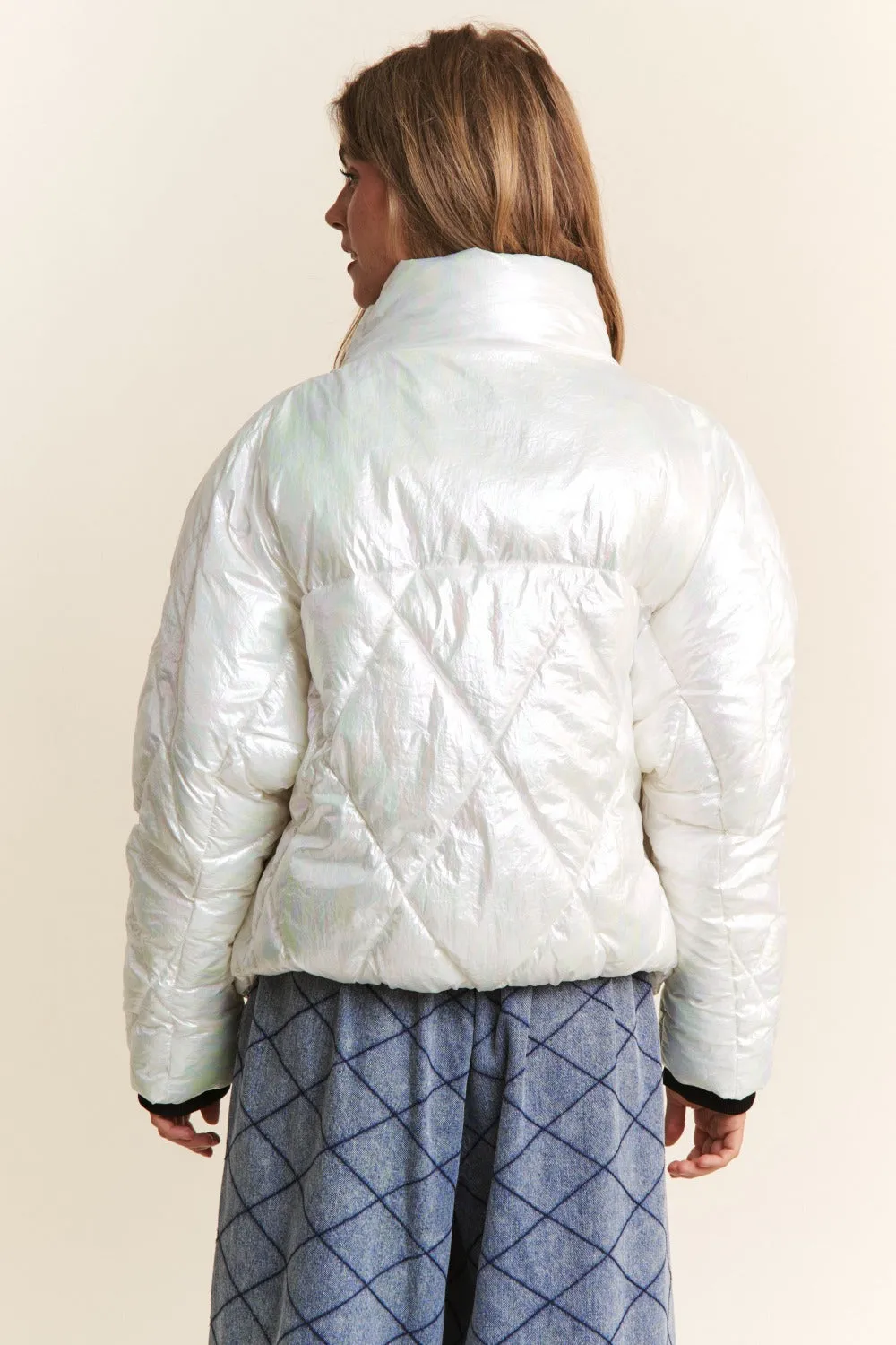 Blue Zone Planet |  J.NNA Quilted Mock Neck Puffer Jacket