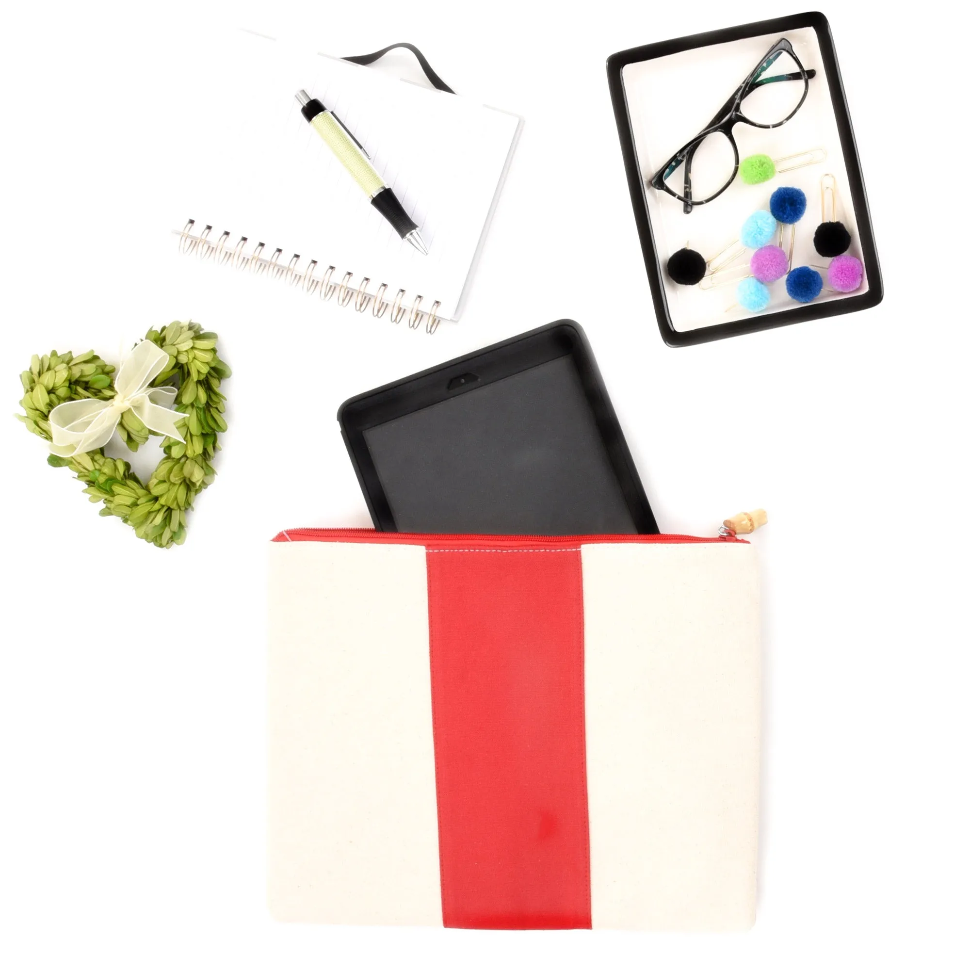 Canvas Flat Zipper Pouch