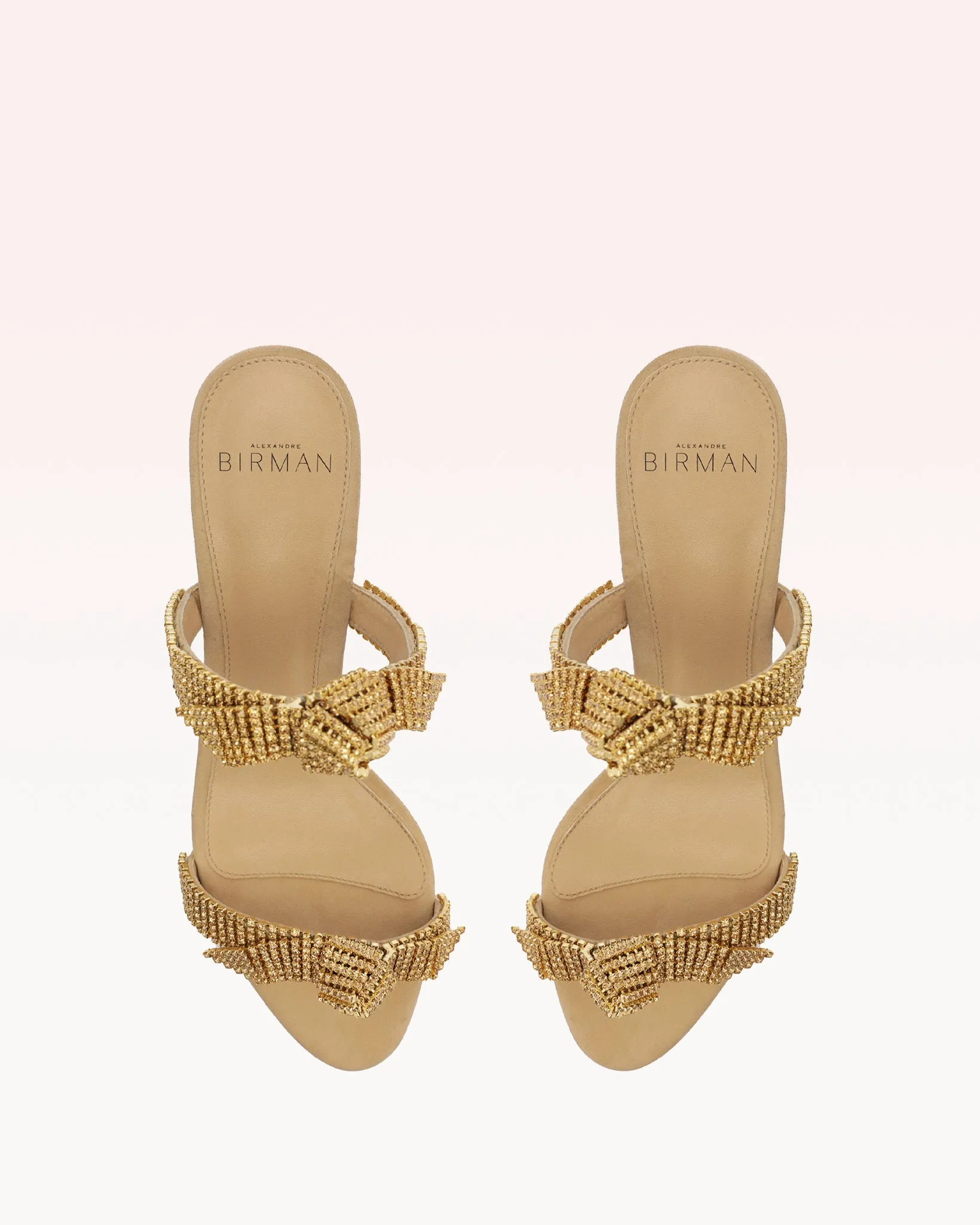 Clarita Crystal Mule 85 Beige