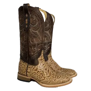 Cowtown Ladies Leather Tooled Boots Q452