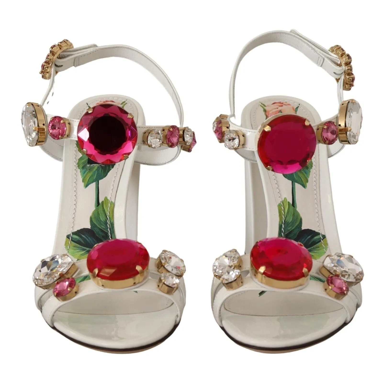 Dolce & Gabbana Keira Crystal-Embellished Ankle Strap Heels