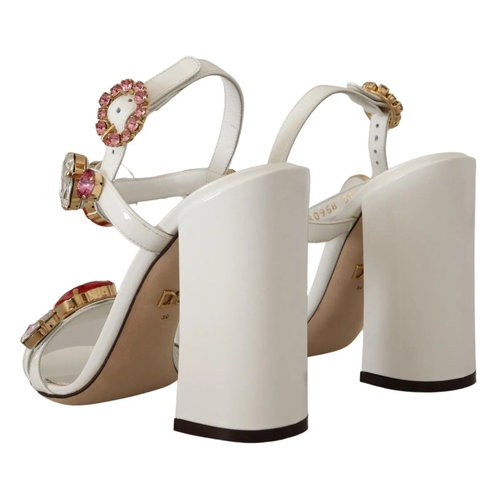 Dolce & Gabbana Keira Crystal-Embellished Ankle Strap Heels