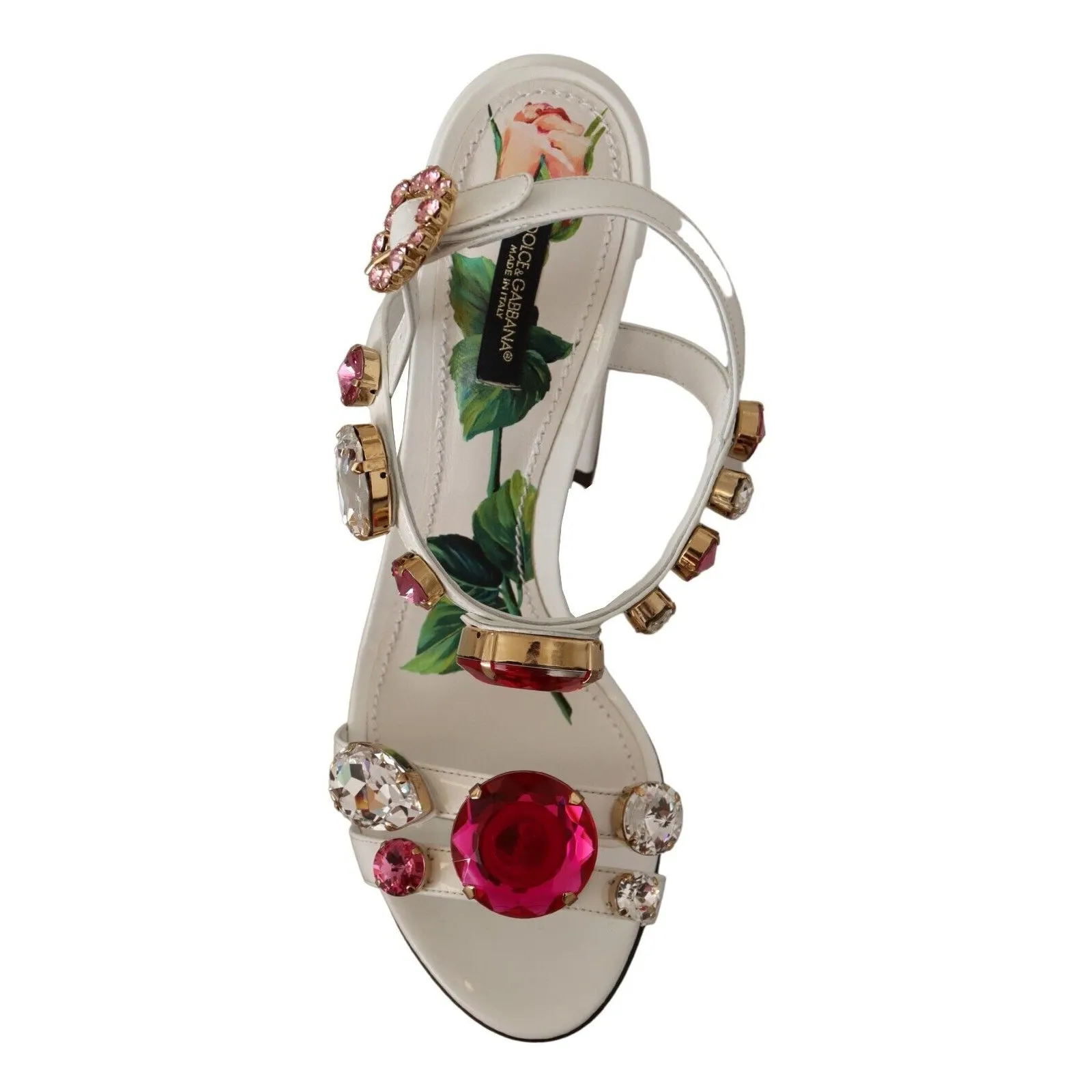 Dolce & Gabbana Keira Crystal-Embellished Ankle Strap Heels
