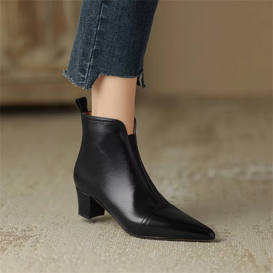 Ebonique Timeless Chic Ankle Boots