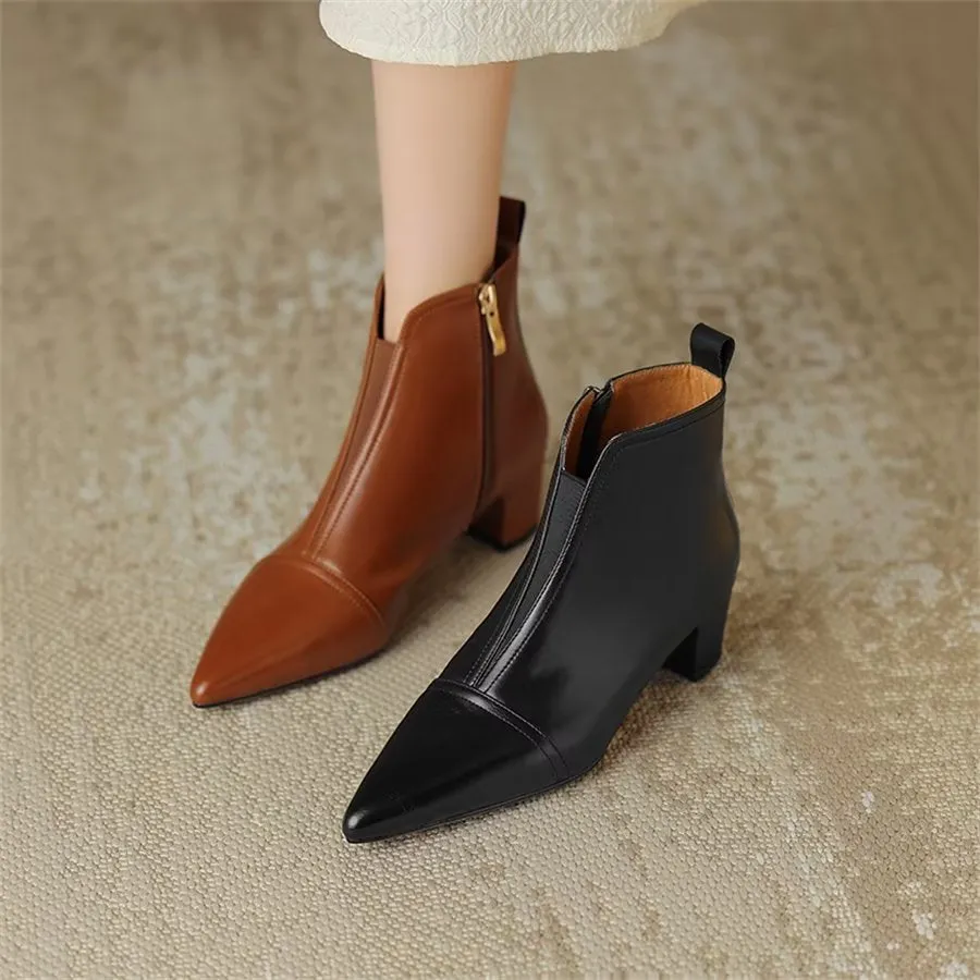 Ebonique Timeless Chic Ankle Boots