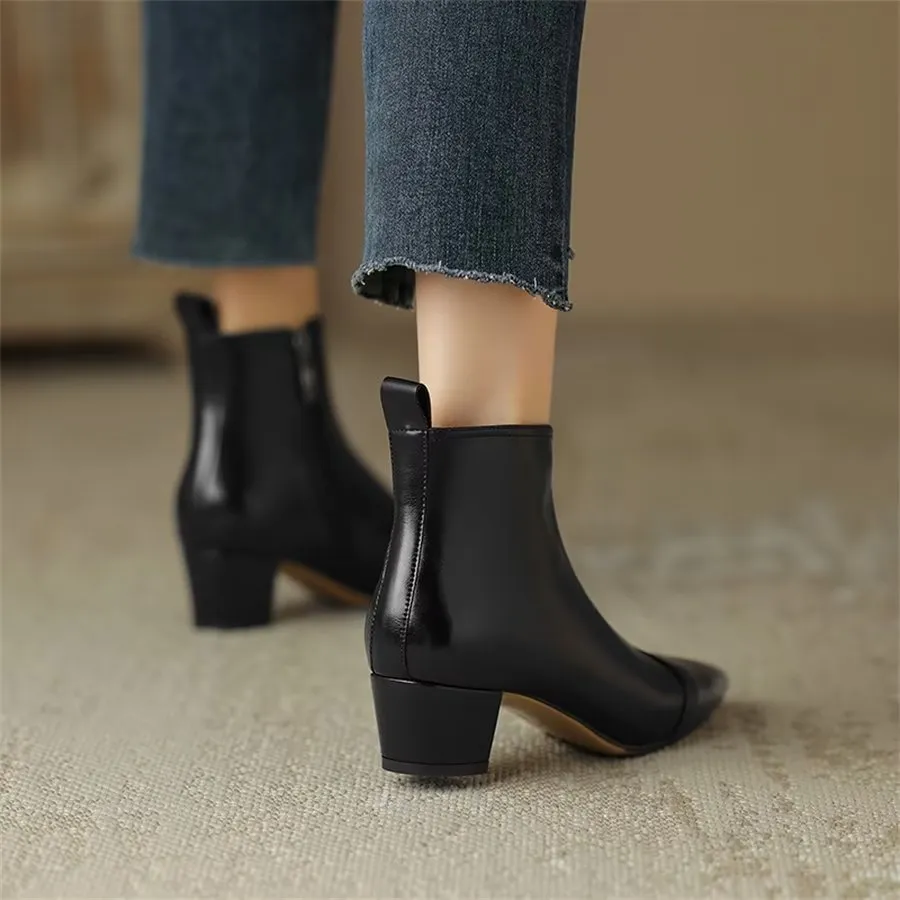 Ebonique Timeless Chic Ankle Boots