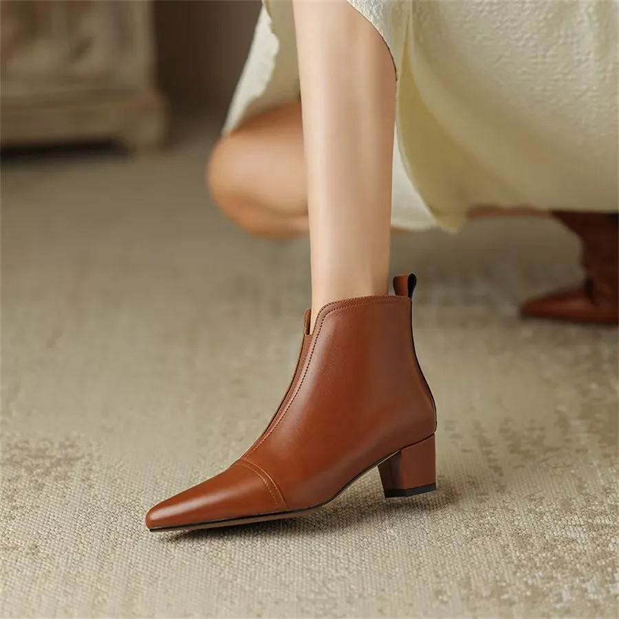 Ebonique Timeless Chic Ankle Boots