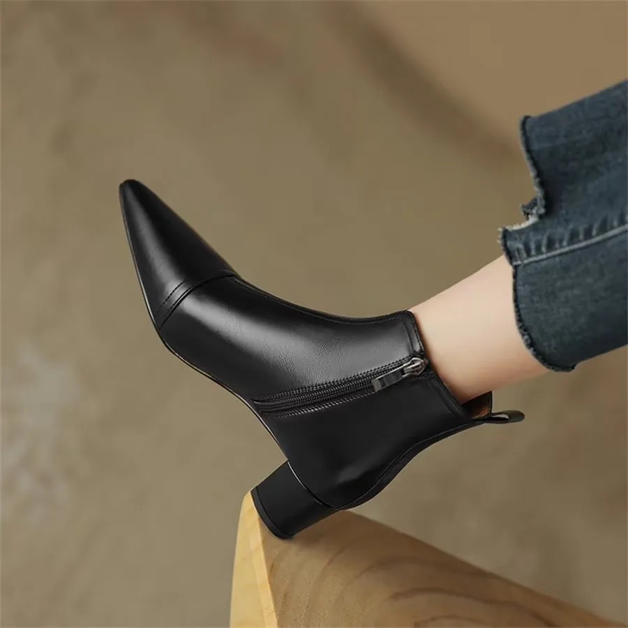 Ebonique Timeless Chic Ankle Boots