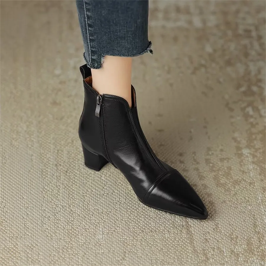 Ebonique Timeless Chic Ankle Boots