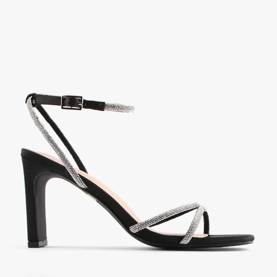 Kian Black Satin