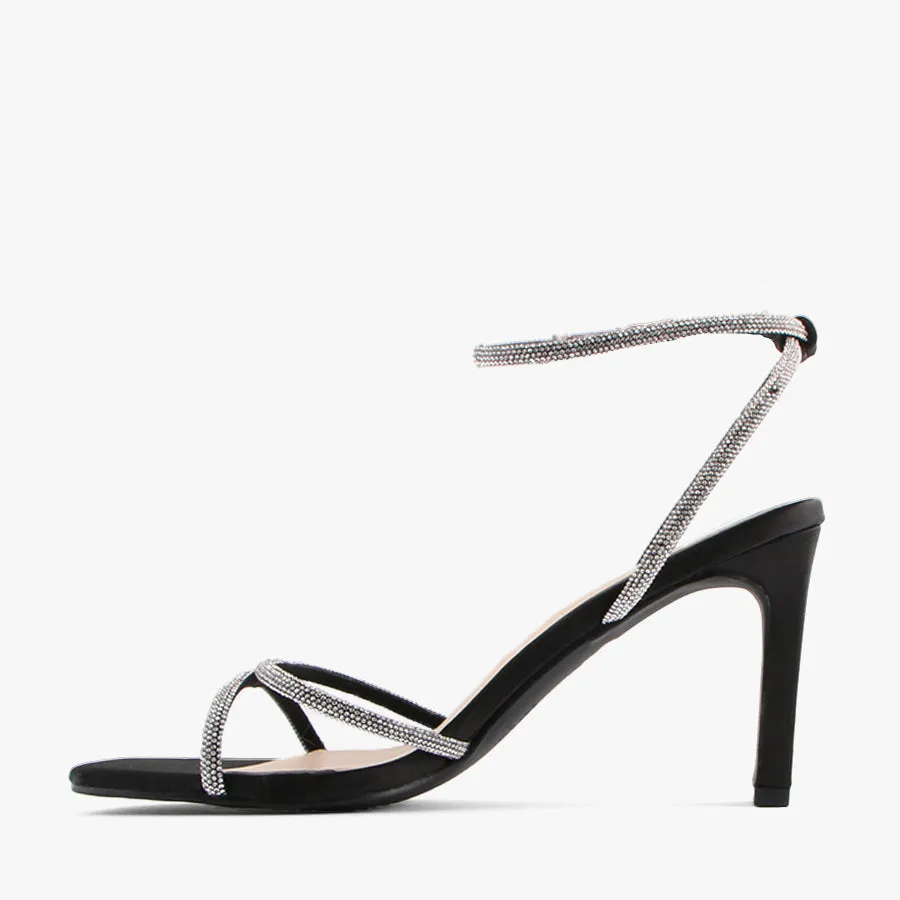 Kian Black Satin