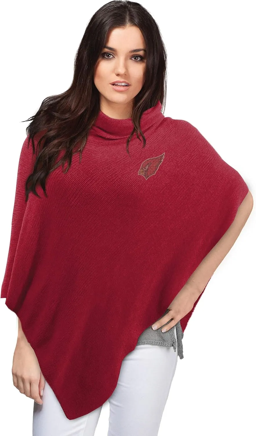 Littlearth Womens Crystal Knit Poncho, Team Color, 42" x 38", 351114-CARD-1