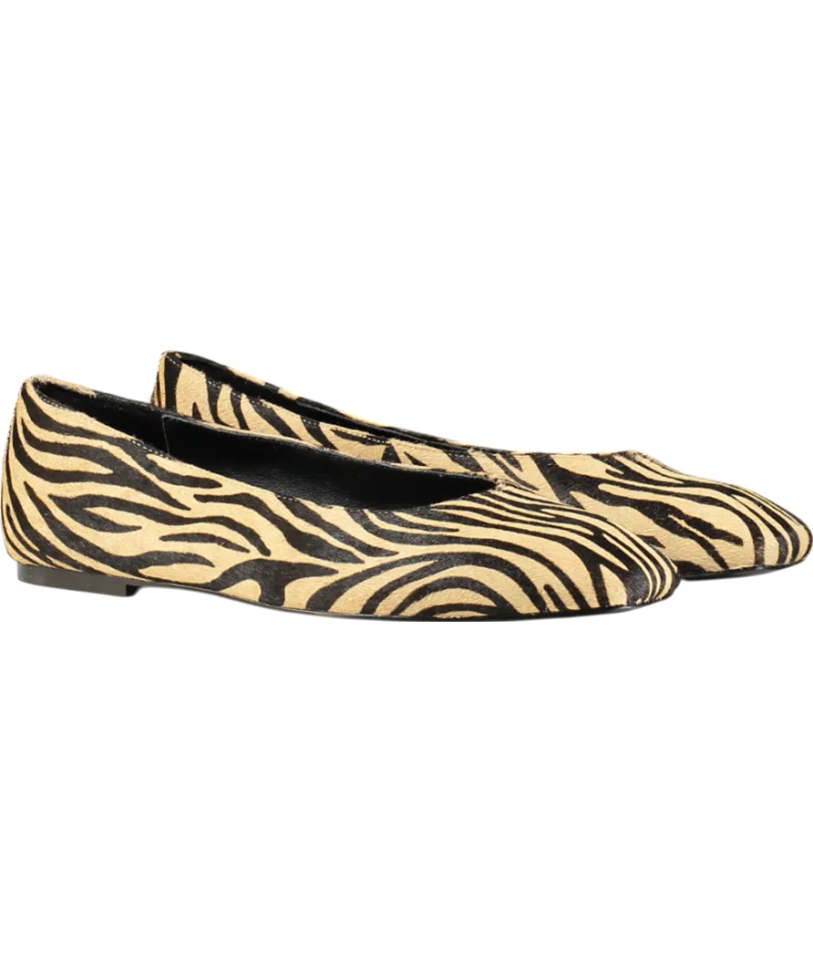 Mint Velvet Beige Codi Zebra Print Pumps UK 7 EU 40 👠