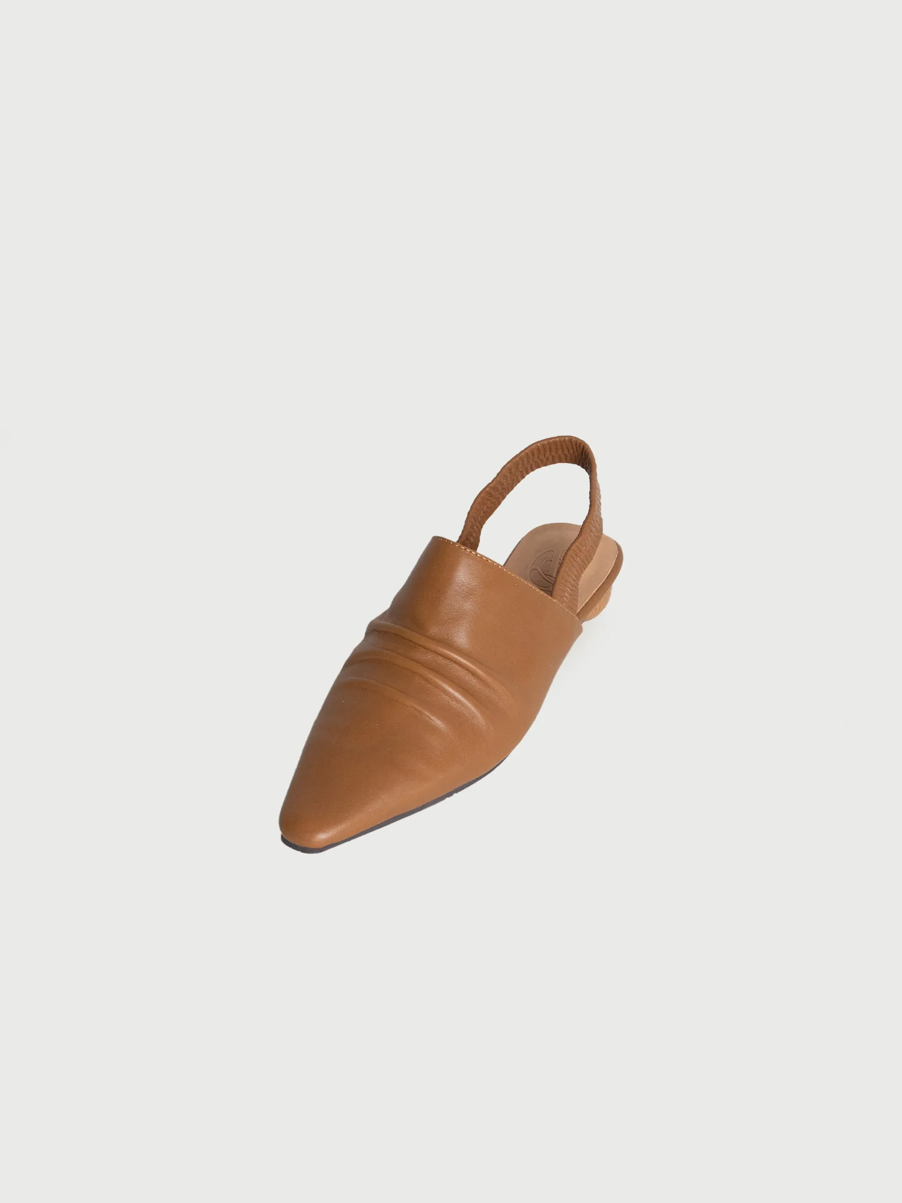 Pointed Wooden Heel Slingback