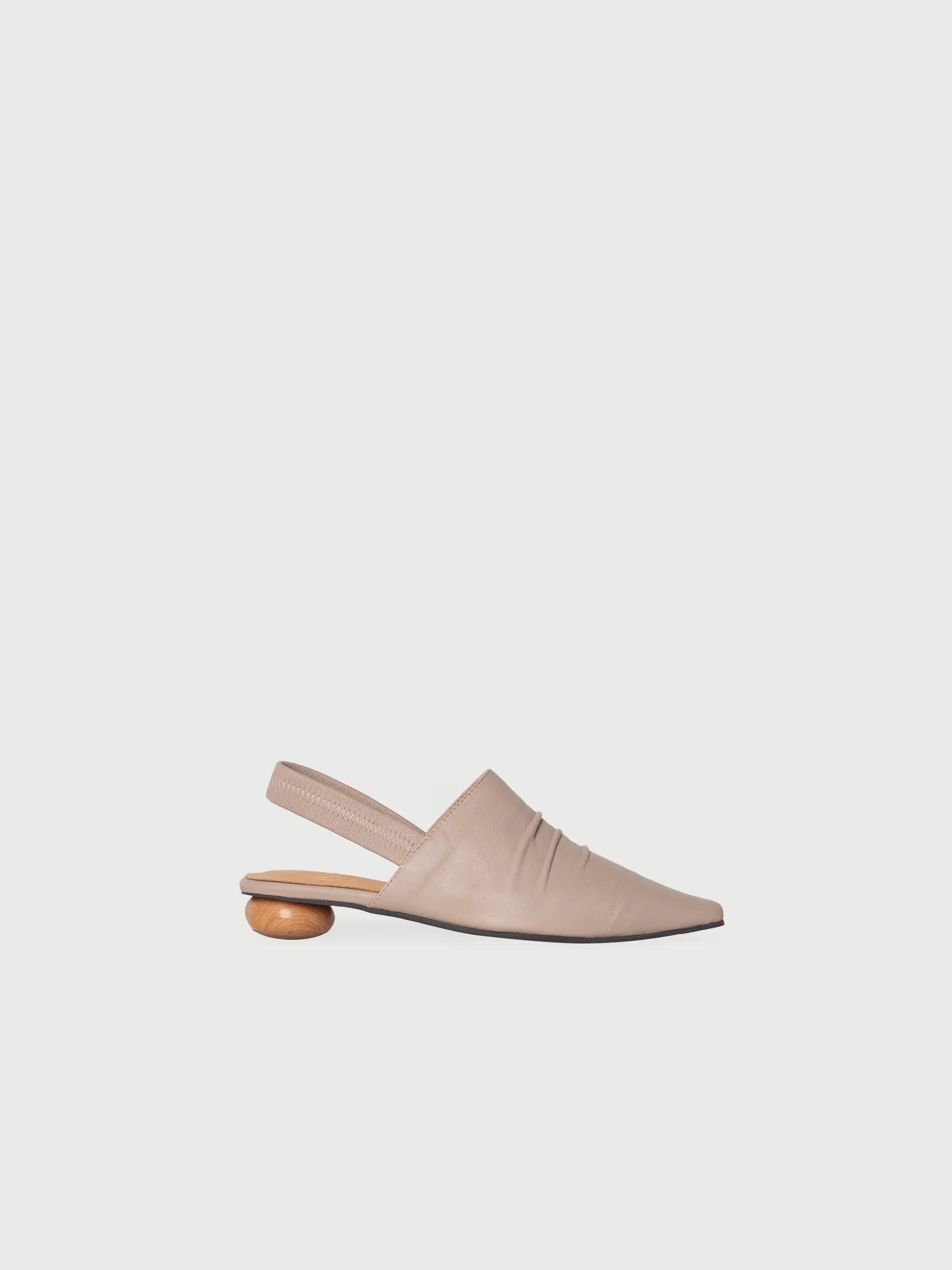 Pointed Wooden Heel Slingback
