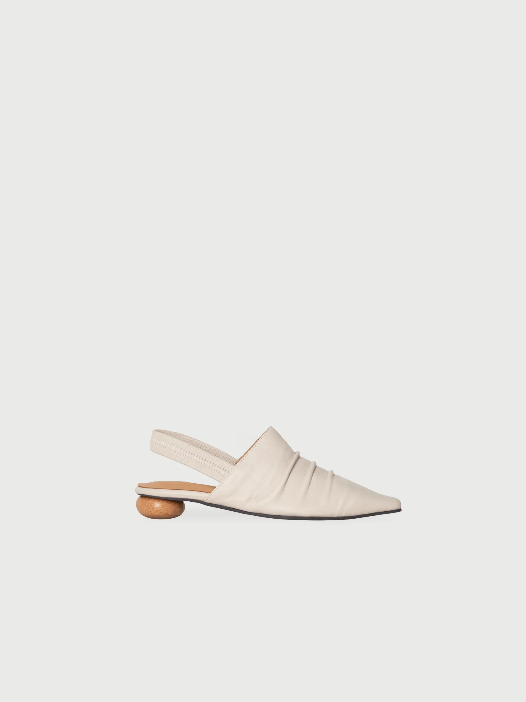 Pointed Wooden Heel Slingback