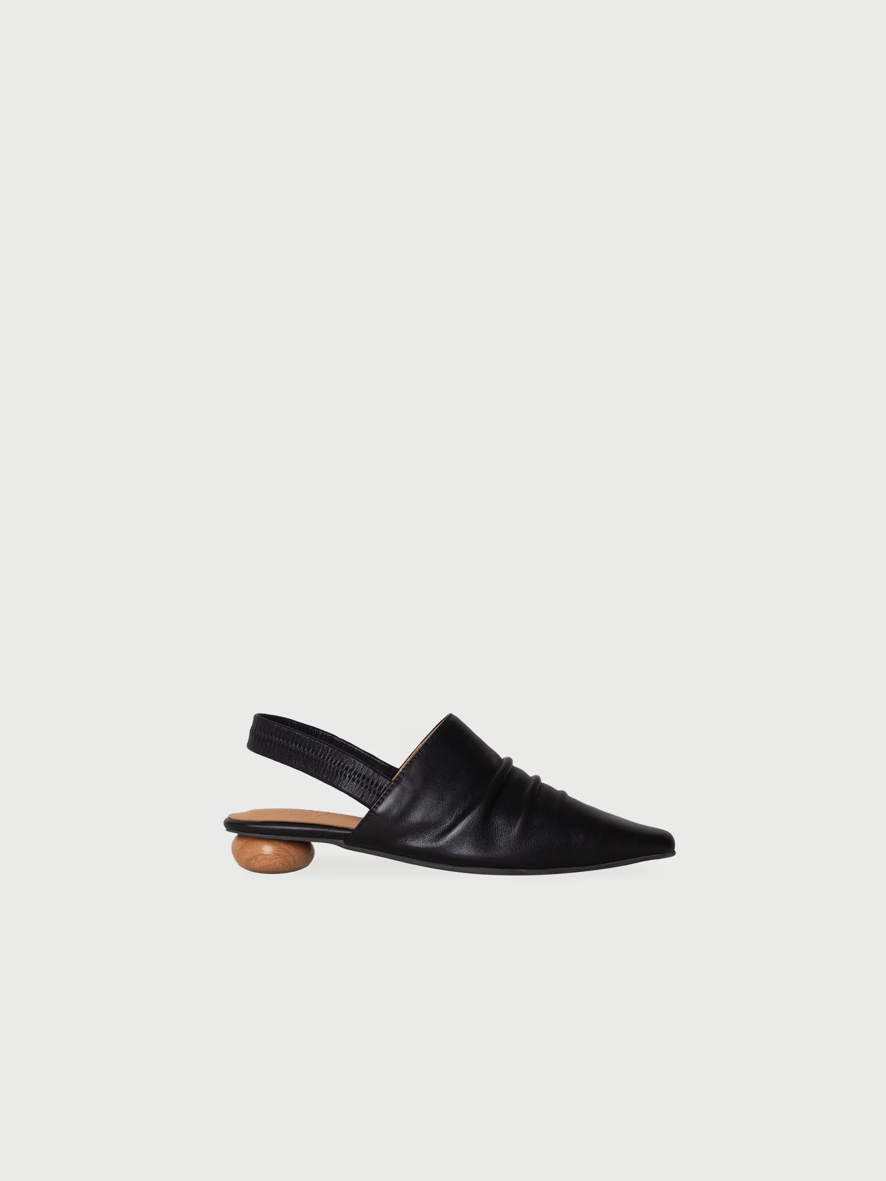 Pointed Wooden Heel Slingback