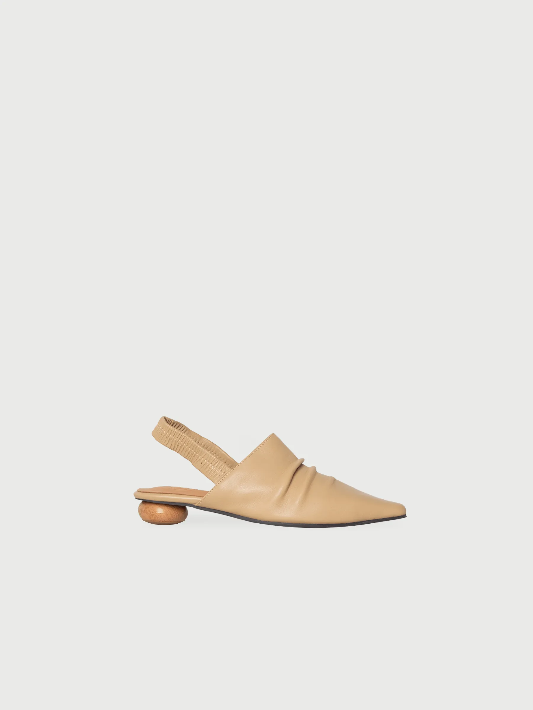 Pointed Wooden Heel Slingback