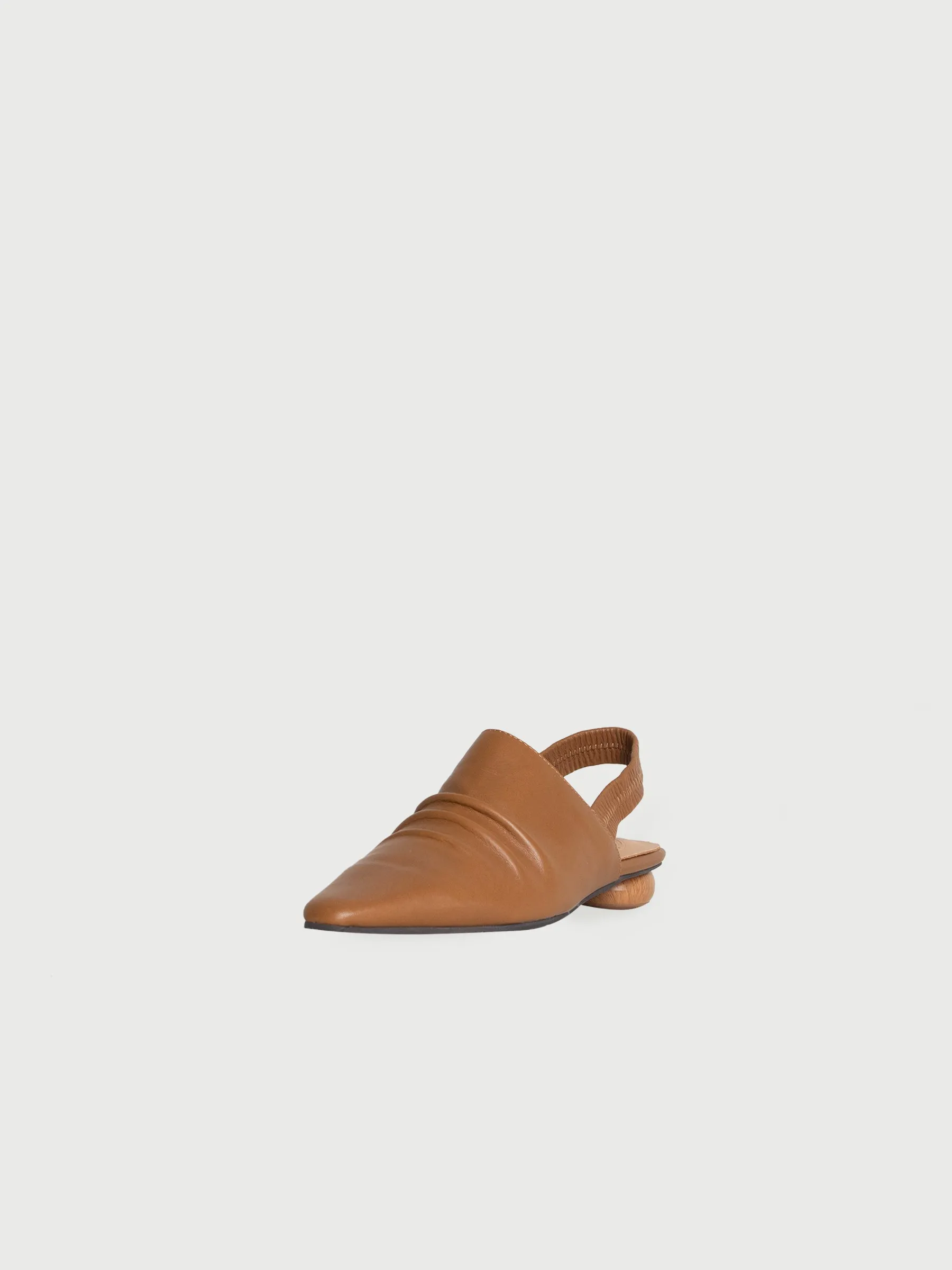 Pointed Wooden Heel Slingback