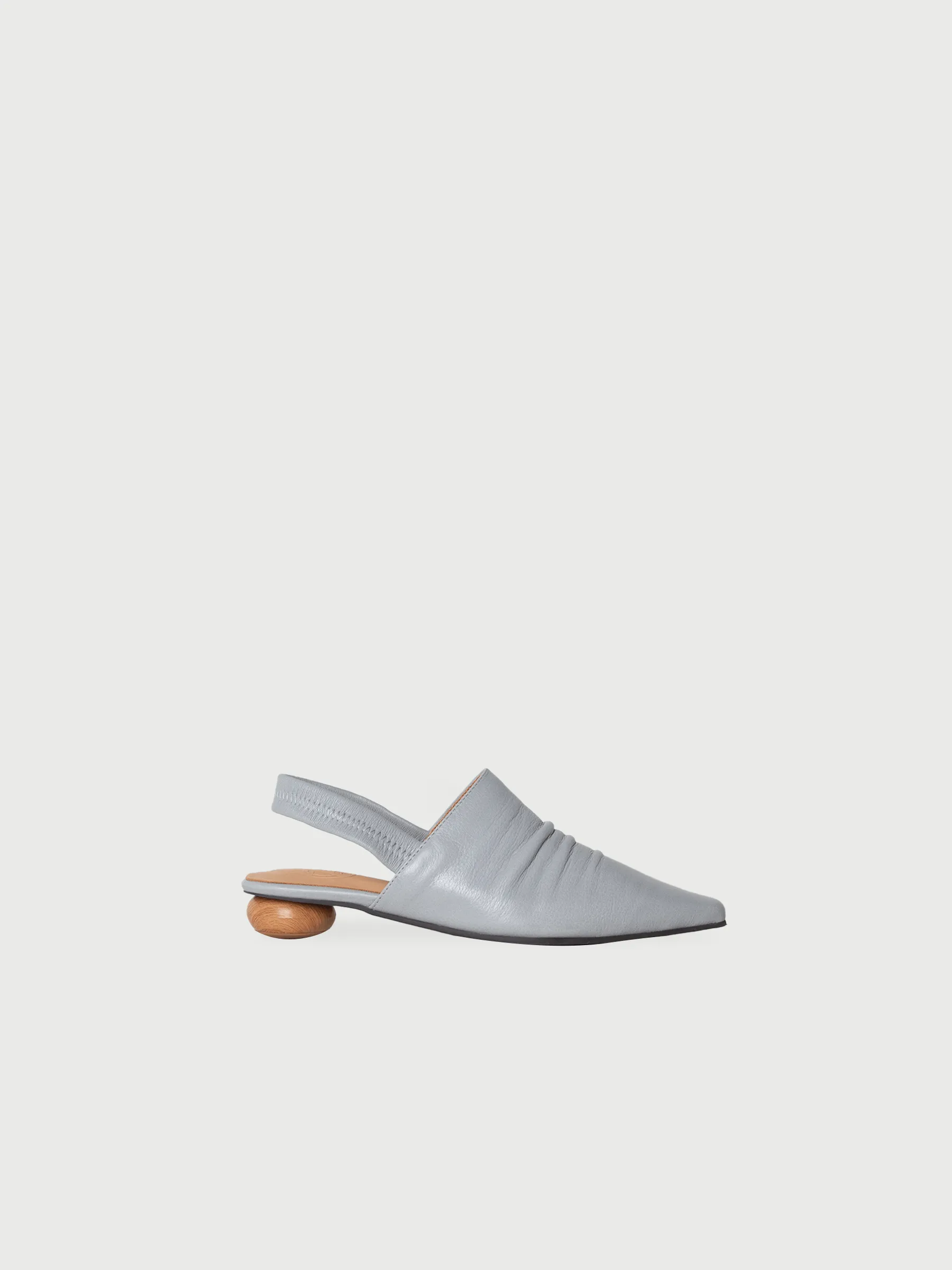 Pointed Wooden Heel Slingback