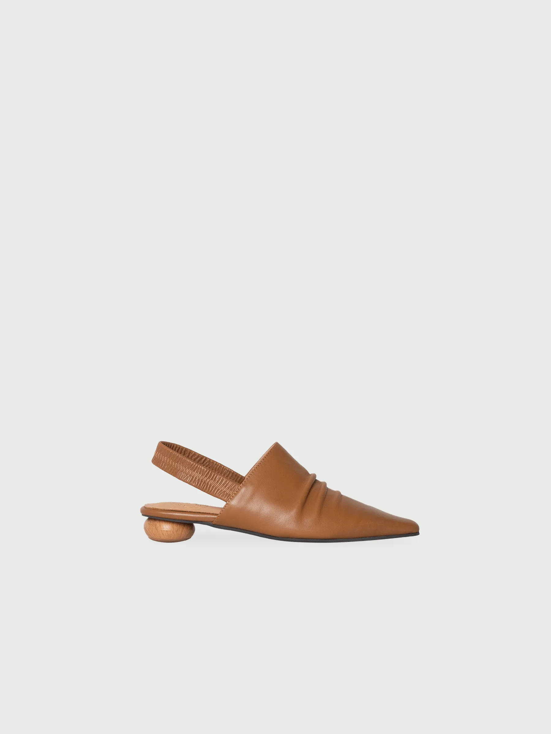 Pointed Wooden Heel Slingback