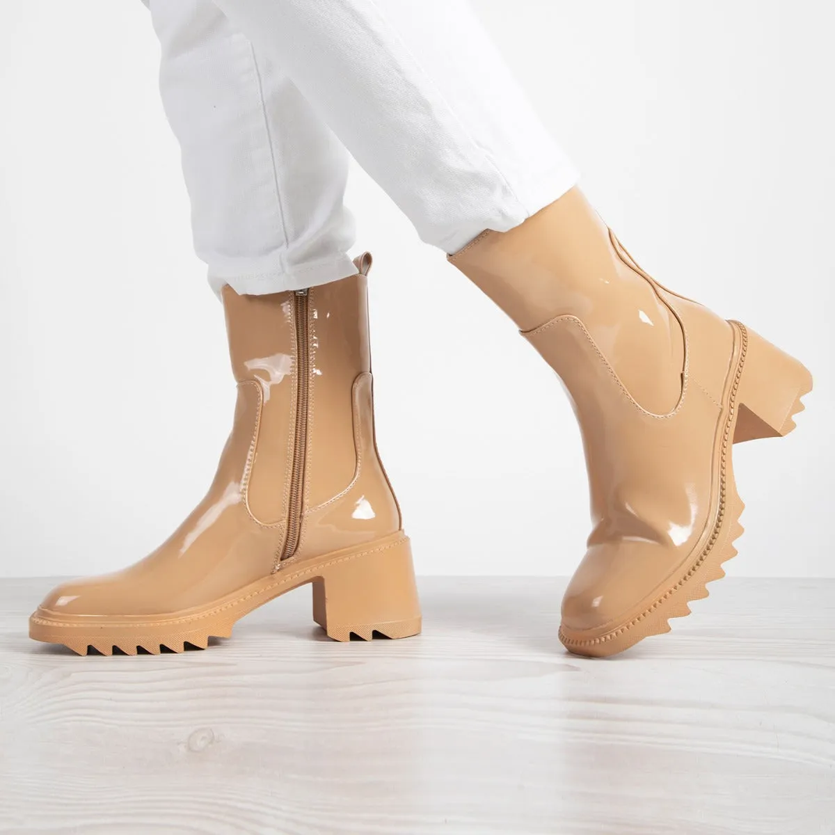 RAID Ennis Ankle Boot in Nude