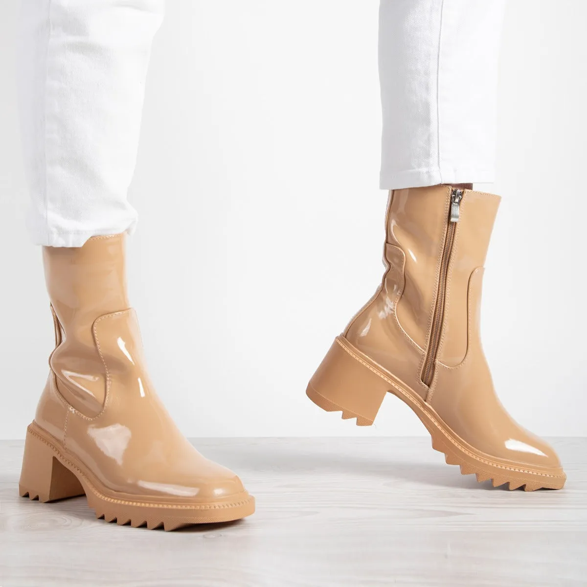 RAID Ennis Ankle Boot in Nude