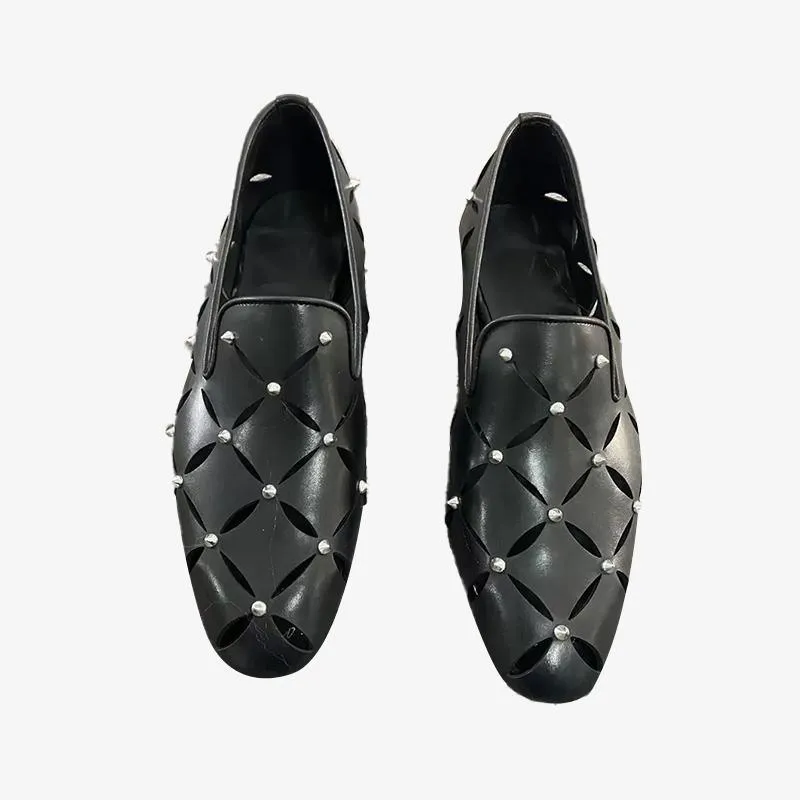 Slip-On Rivets Loafer Shoes
