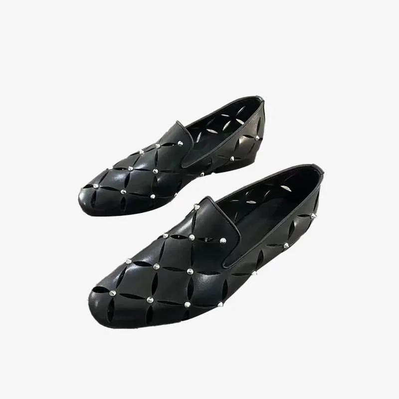Slip-On Rivets Loafer Shoes