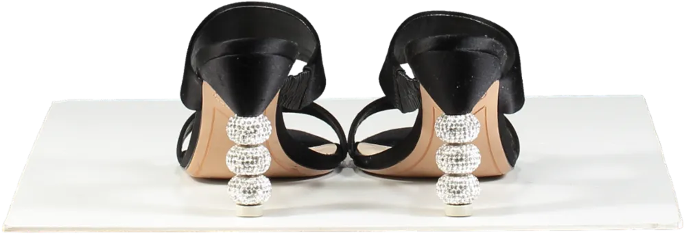 Sophia Webster Black Rosalind Jumbo Crystal Mules UK 7 EU 40 👠
