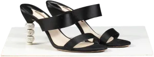 Sophia Webster Black Rosalind Jumbo Crystal Mules UK 7 EU 40 👠