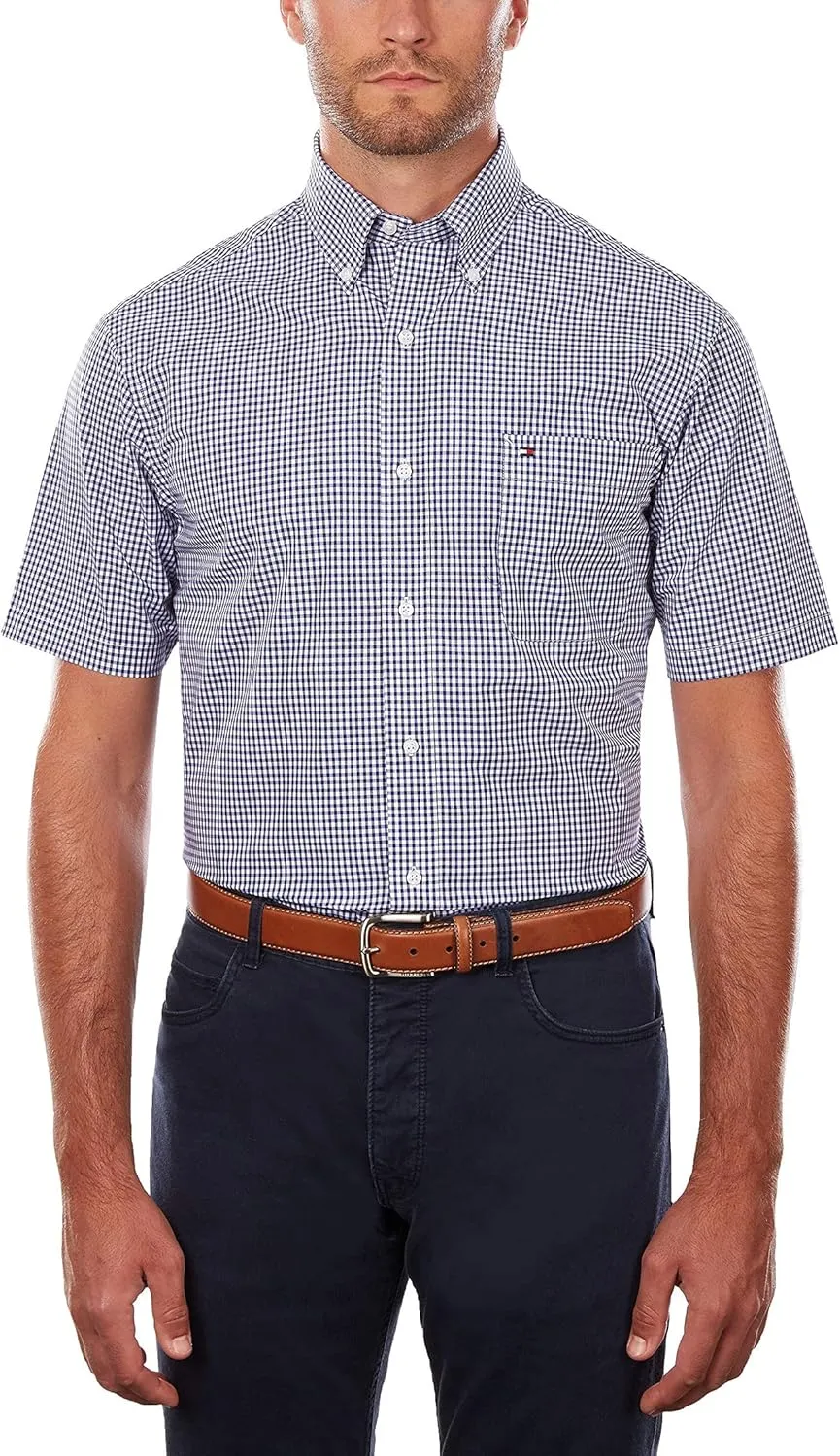 Tommy Hilfiger Men's Short Sleeve Button-Down Shirt - Amazon Exclusive