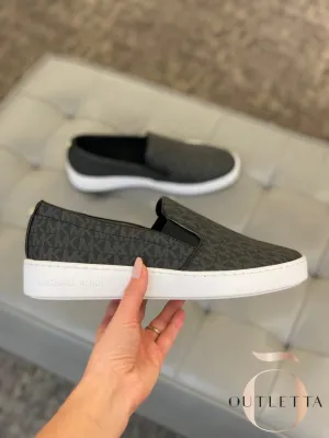Women's Keaton Slip-On Logo Sneakers - Black