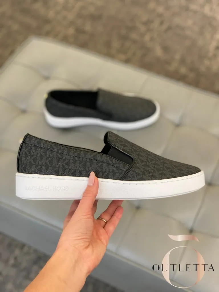 Women's Keaton Slip-On Logo Sneakers - Black